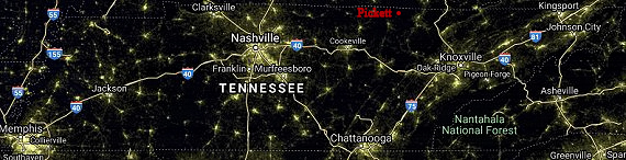 Tennessee from NOAA satellite