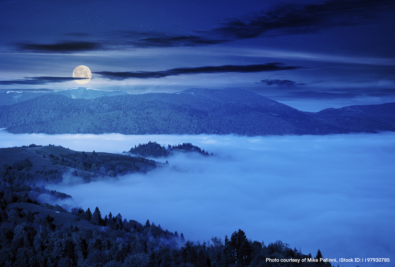 moon over misty mountains