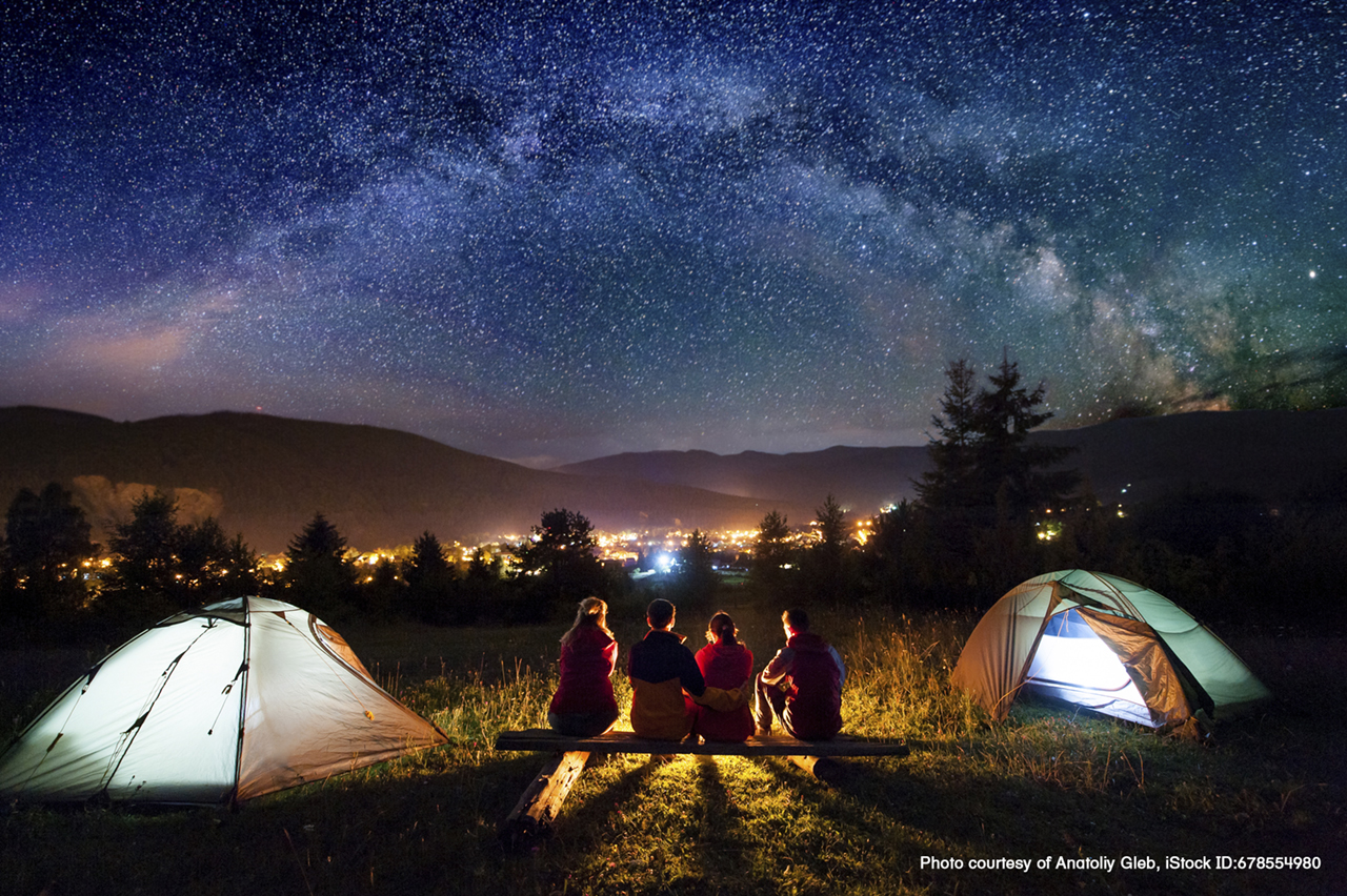 Milky Way with campers