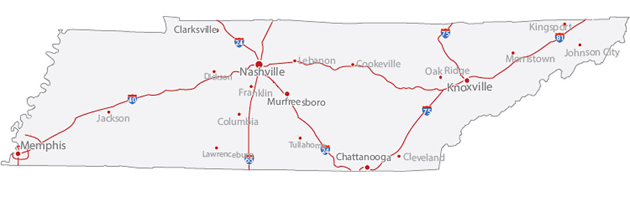 Tennessee map