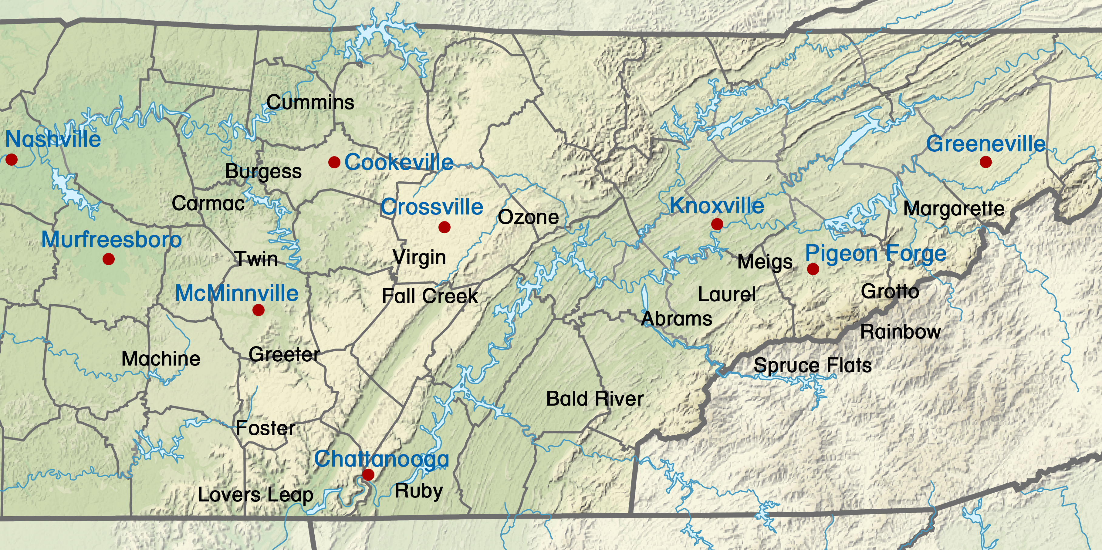 Tennessee Map