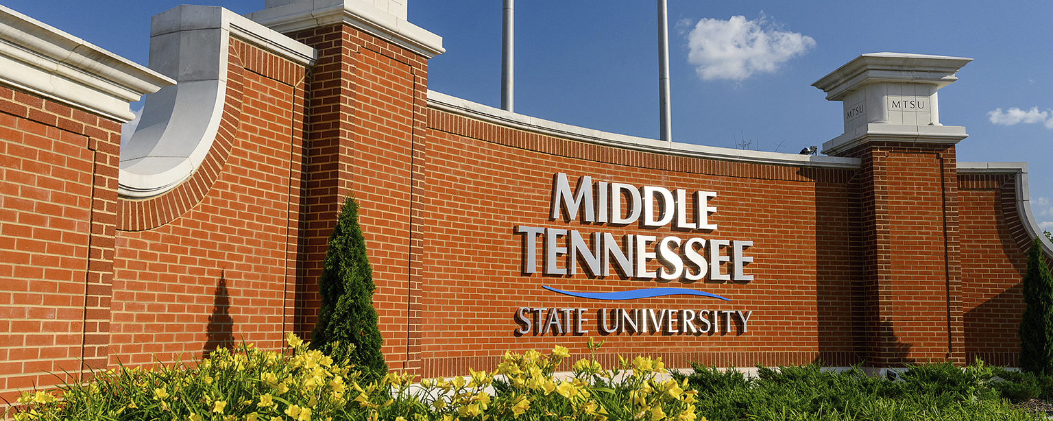 MTSU campus entryway