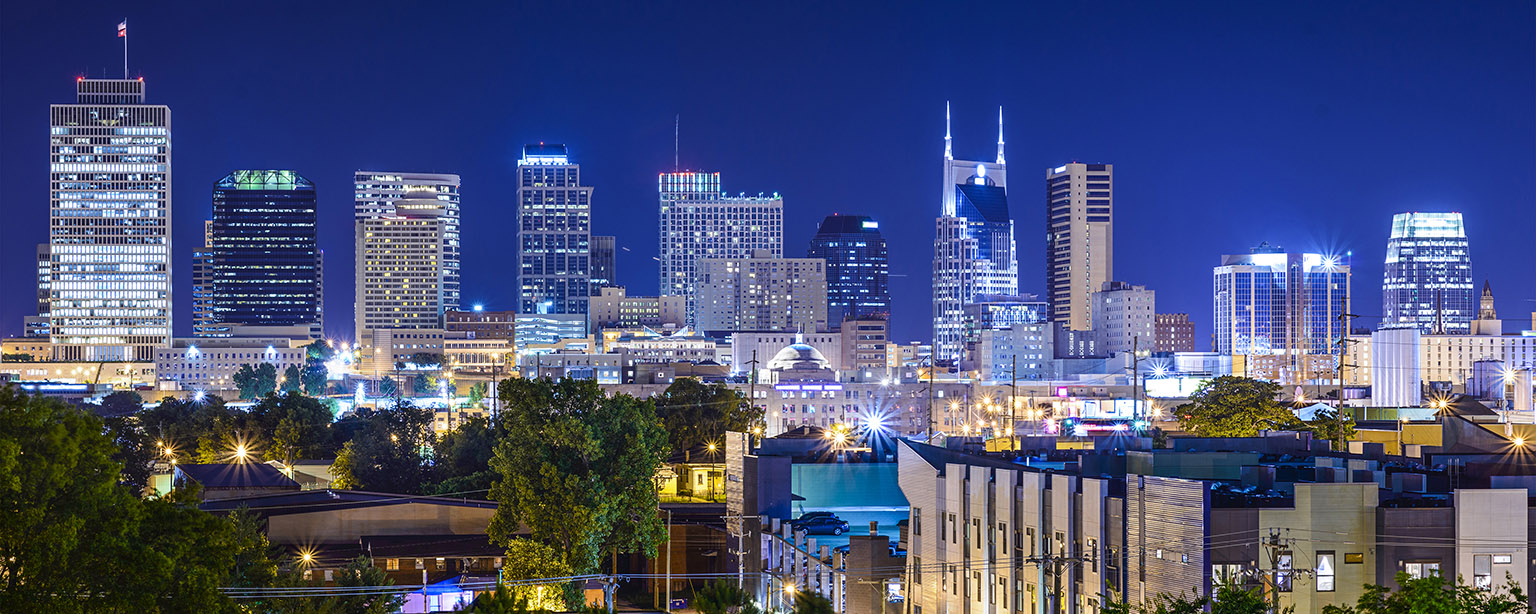 Nashville skyline at night